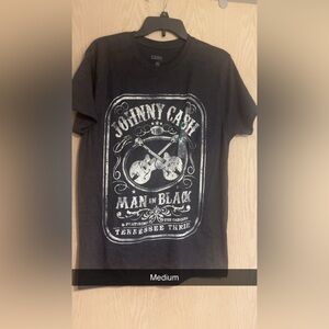Johnny Cash Black Graphic T-Shirt